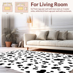 Bold Black Blotches Pattern Rug
