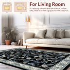 Vintage Floral Butterfly Garden Design Rug