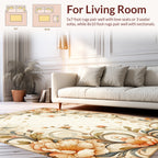 Soft Floral Swirls Botanical Design Rug