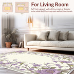 Purple Floral Vine Design Rug
