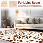 Spotted Pattern Rug with Brown Accents Rug