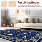 Whimsical Cat Floral Border Accent Rug