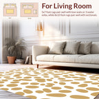 Gold Organic Dot Pattern Design Rug