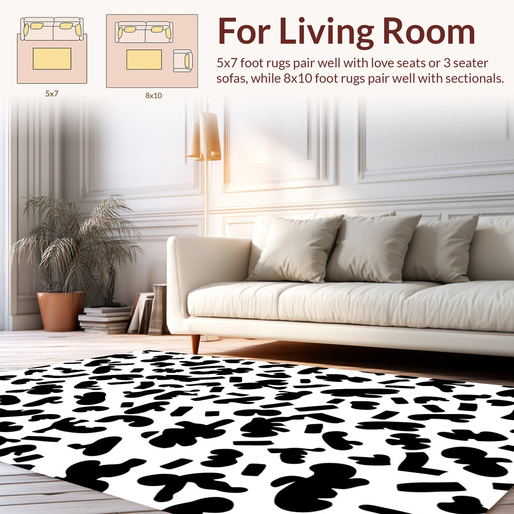 Abstract Brushstroke Pattern Rug