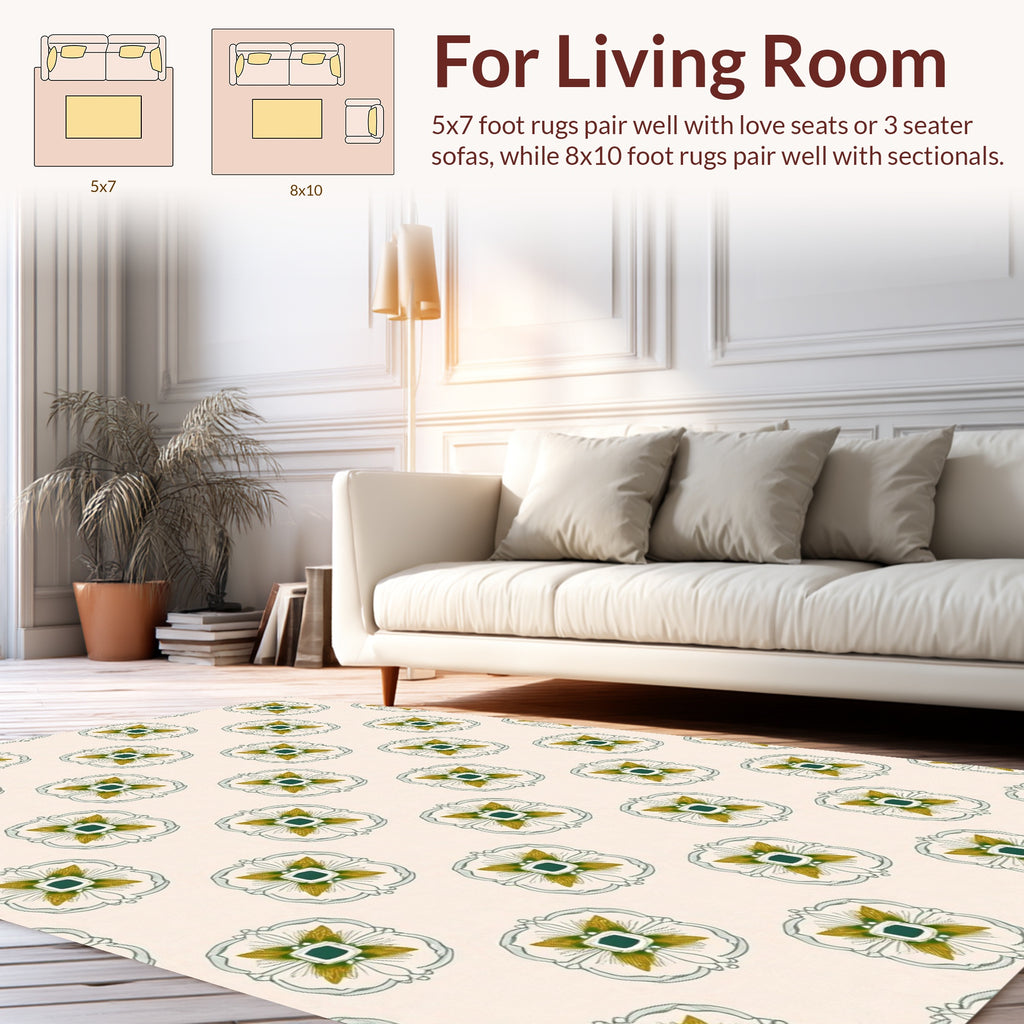 Floral Medallion Pattern Rug