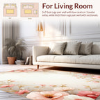 Elegant Floral Swirl Gold Accent Rug