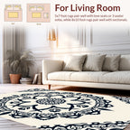 Intricate Floral Medallion Pattern Rug