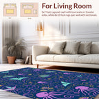 Whimsical Ocean Fantasy Jellyfish Pattern Rug