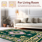 Elegant Floral Border Repeating Pattern Rug