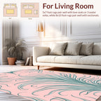 Abstract Swirling Feather Pattern Rug