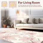 Delicate Botanical Floral Pattern Design Rug