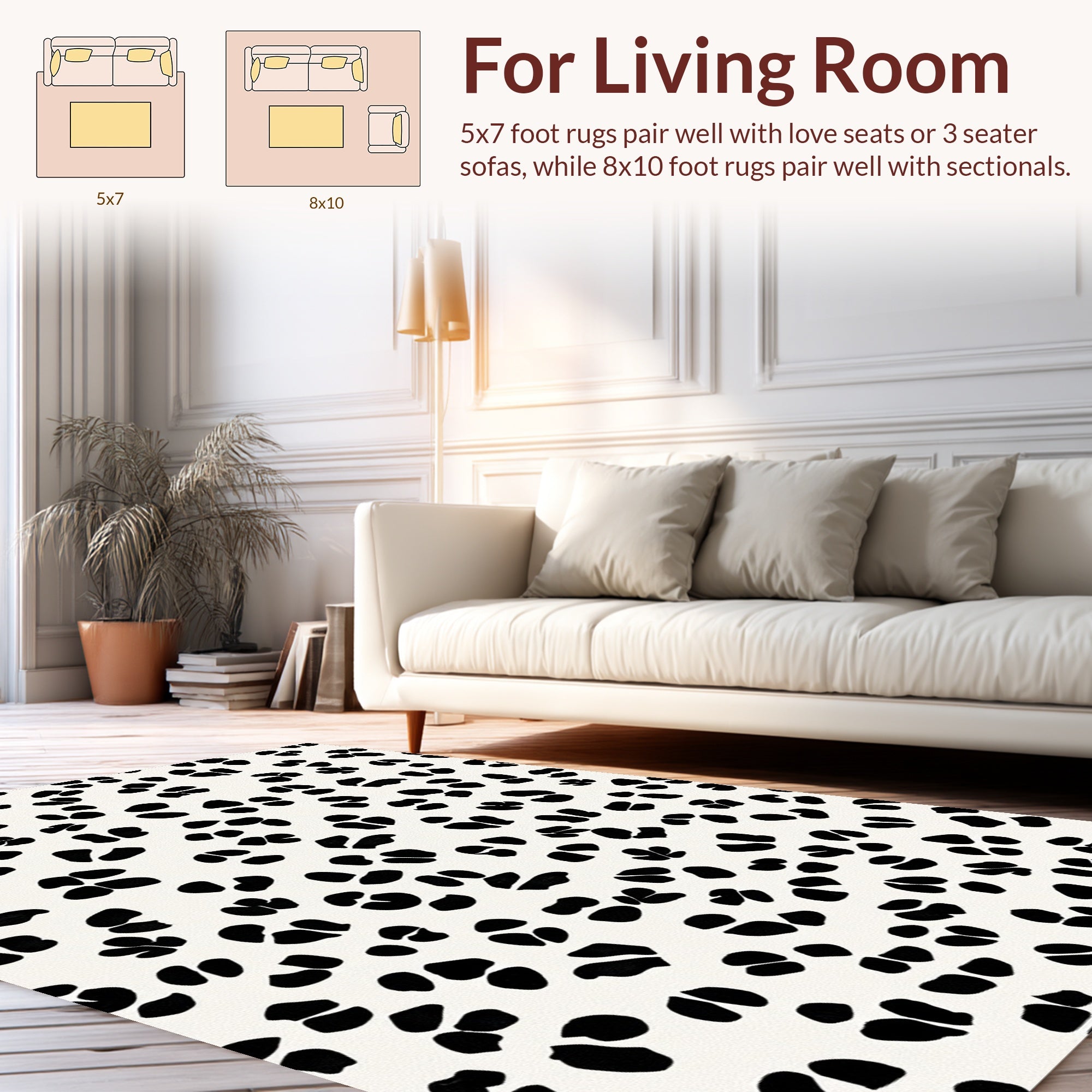Speckled Spot Pattern Design Rug