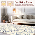 Abstract Swirl Vine Pattern Rug