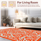 Elegant Floral Symmetry Pattern Rug