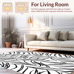 Bold Black Graphic Stripes Rug