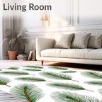 Green Pine Needle Arrangement Rug