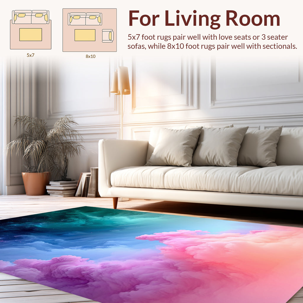 Nebula Swirls Abstract Design Rug