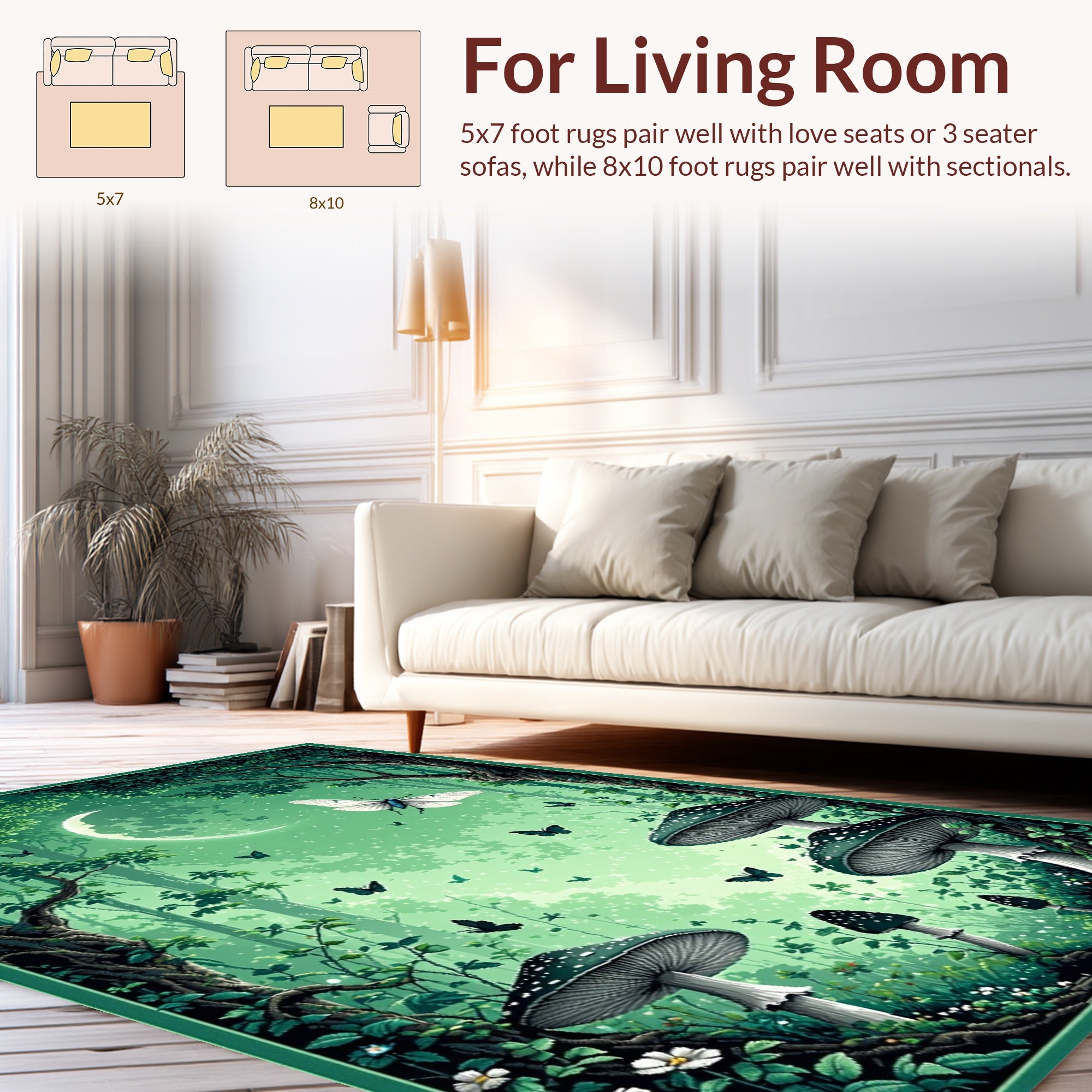 Enchanted Forest Fairy Tale Scene Rug
