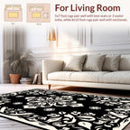 Ornate Floral And Leaf Pattern Rug