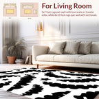 Abstract Star And Wavy Shapes Rug