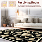 Elegant Floral Vine Botanical Pattern Rug