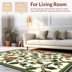 Vintage Floral Branch Pattern Rug