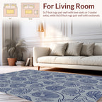 Botanical Ink Line Art Pattern Rug