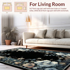 Ornate Floral Scrollwork Pattern Rug