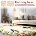 Nature Birds Floral Branches Design Rug