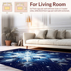 Abstract Snowflake Geometric Pattern Rug