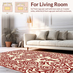 Intricate Swirls Cream Garnet Intricate Rug