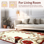 Vibrant Floral Birds Serene Pattern Rug