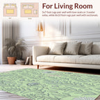 Delicate Botanical Print All-Over Design Rug