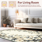 Romantic Floral Vine Garden Rug