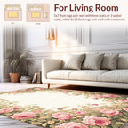 Vintage Rose Garden Floral Design Rug
