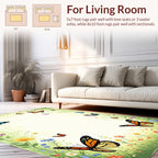 Whimsical Butterfly Garden Pattern Rug