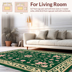 Elegant Pink Floral Botanical Design Rug