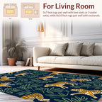 Whimsical Tigers Botanical Art Rug
