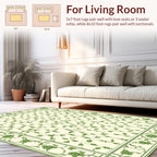 Green Botanical Floral Lattice Rug