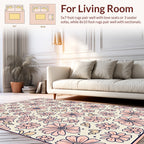 Daisies And Leaves Patterned Rug