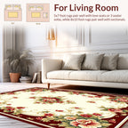 Rich Floral Garden Medallion Design Rug