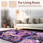 Majestic Dragon Peony Floral Pattern Rug