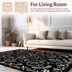 Symmetrical Floral Vine Pattern Rug
