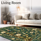 Enchanted Forest Birds Floral Design Rug