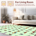 Whimsical Insect Collage Pattern Rug