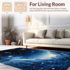 Cosmic Blue Starry Network Landscape Rug