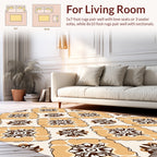 Ornate Floral Geometric Arrangement Rug