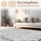 Botanical Leaf Pattern Design Rug