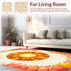 Radiant Sun Mandala Floral Design Rug