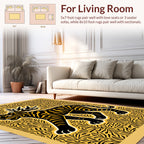 Bold Tiger Antler Print Rug